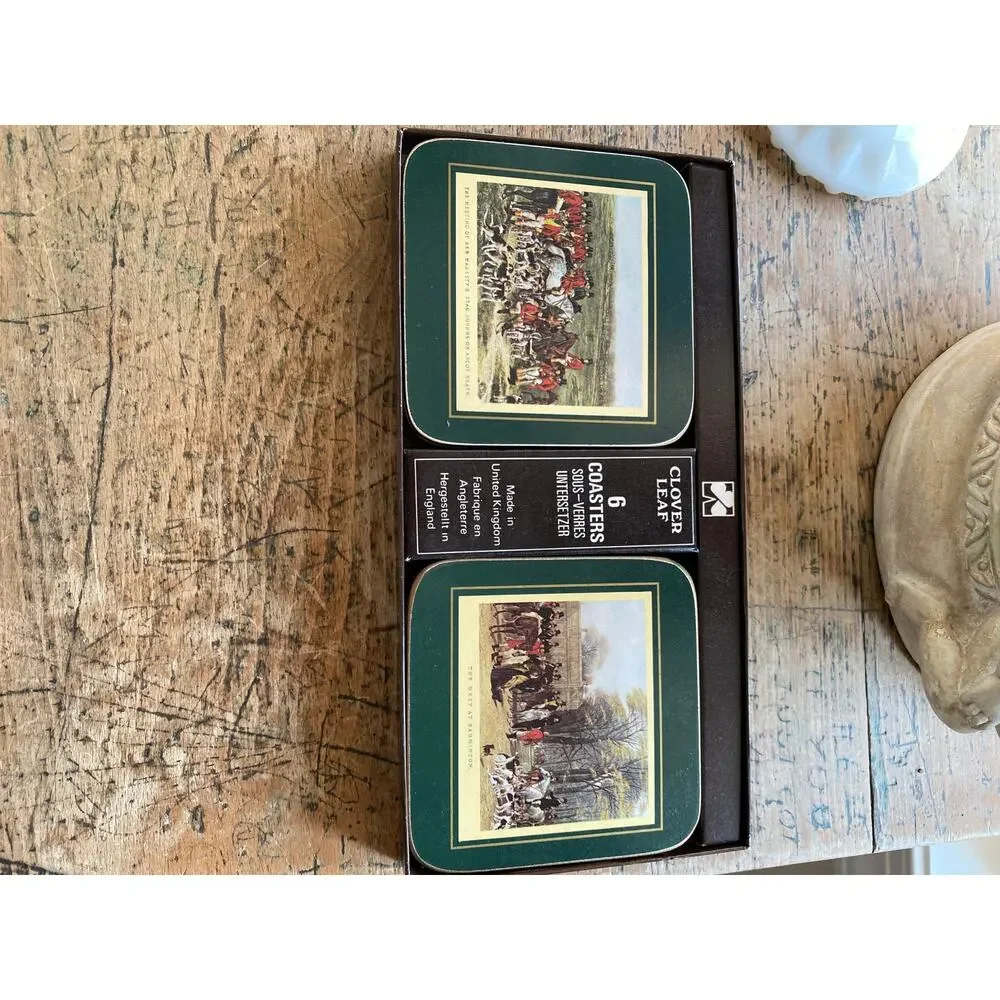 Vintage Ralph Lauren Inspired Coaster set of 6 New in original box